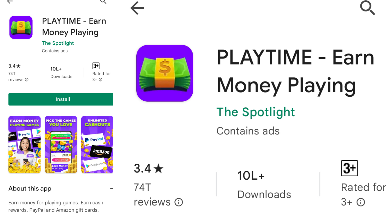 PlayTime Earn Money Playing
