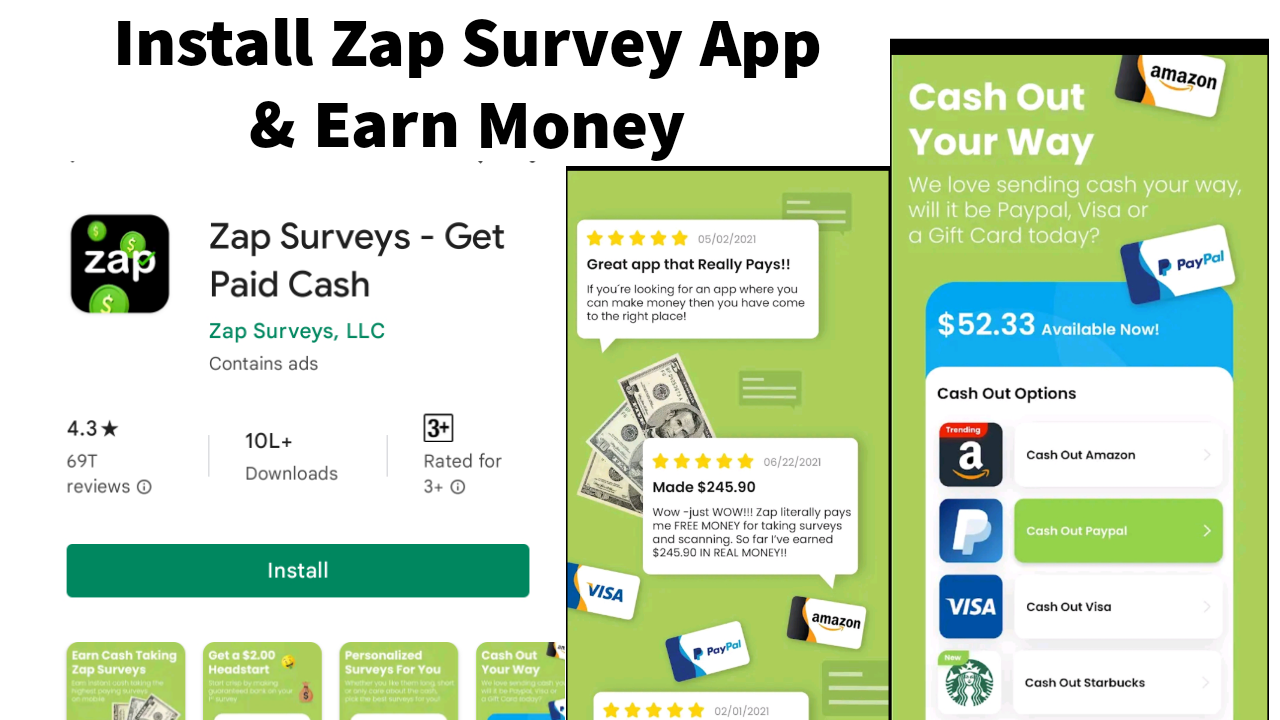 Zap Survey - Get Paid Cash